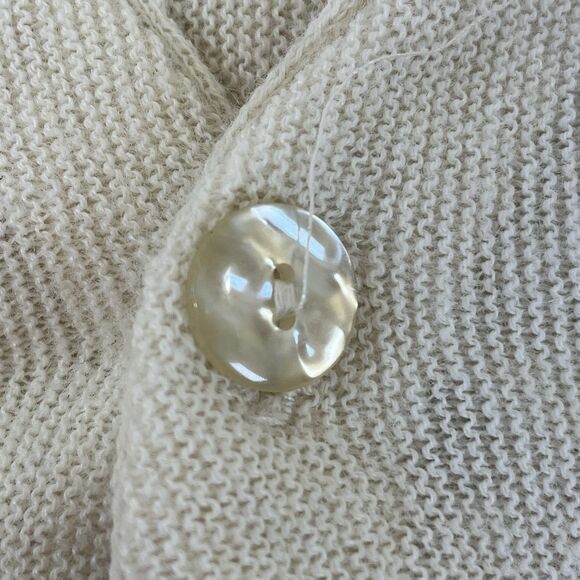 Vtg. 80's Clemson Univ. Gepner Mens Cardigan Sweater White W/ Org Paw Sz Lg - Picture 6 of 11